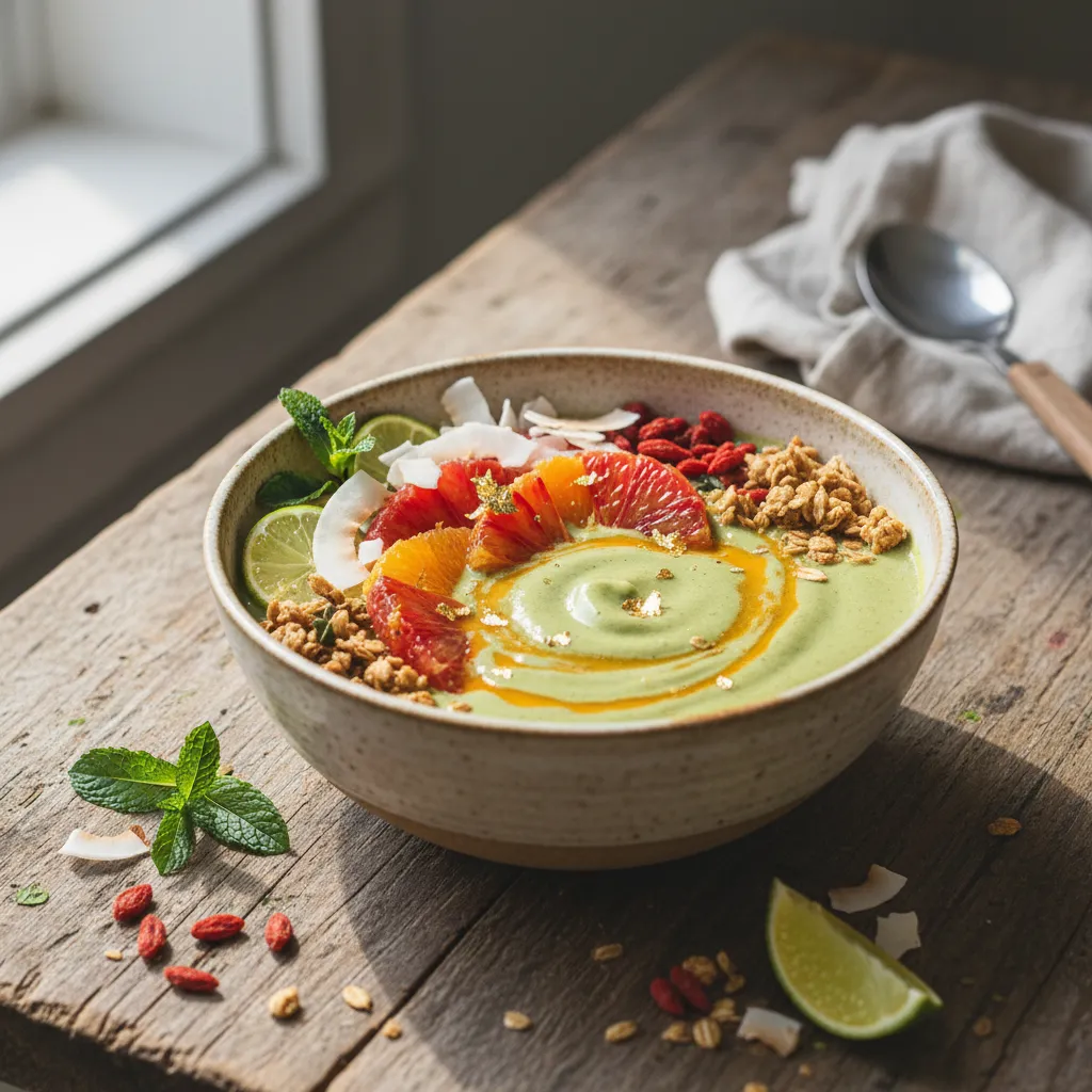 Sunshine Matcha Citrus Smoothie Bowl