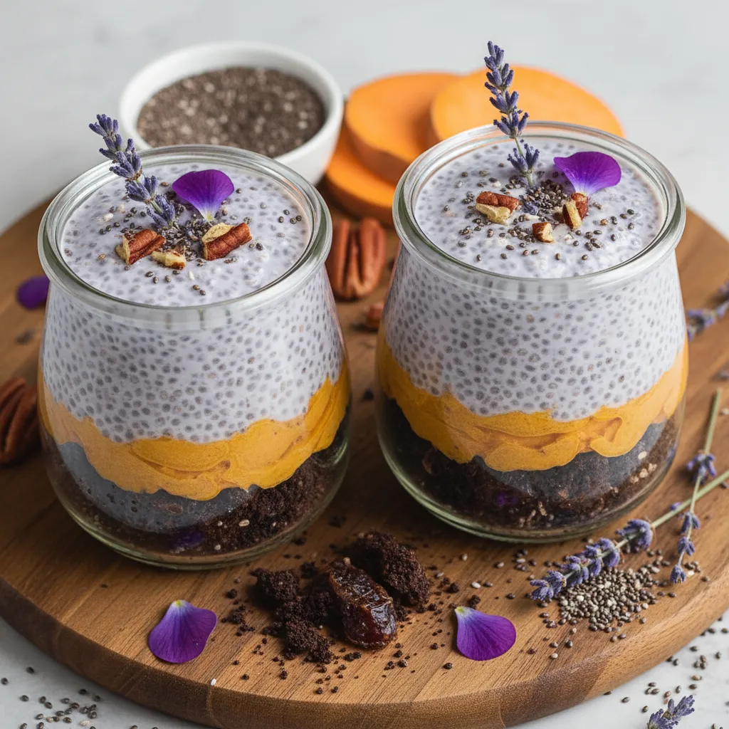 Surprising Sweet Potato and Lavender Chia Pudding Parfaits