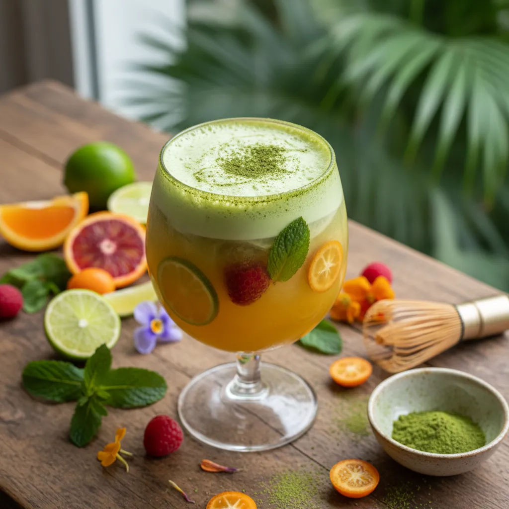 Tropical Citrus and Matcha Infusion Elixir