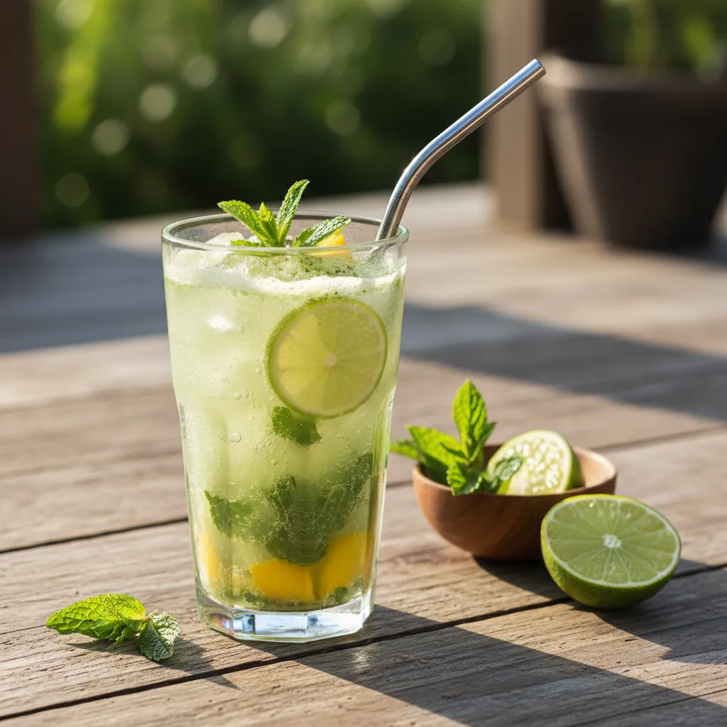 Tropical Mint Matcha Green Tea Fizz
