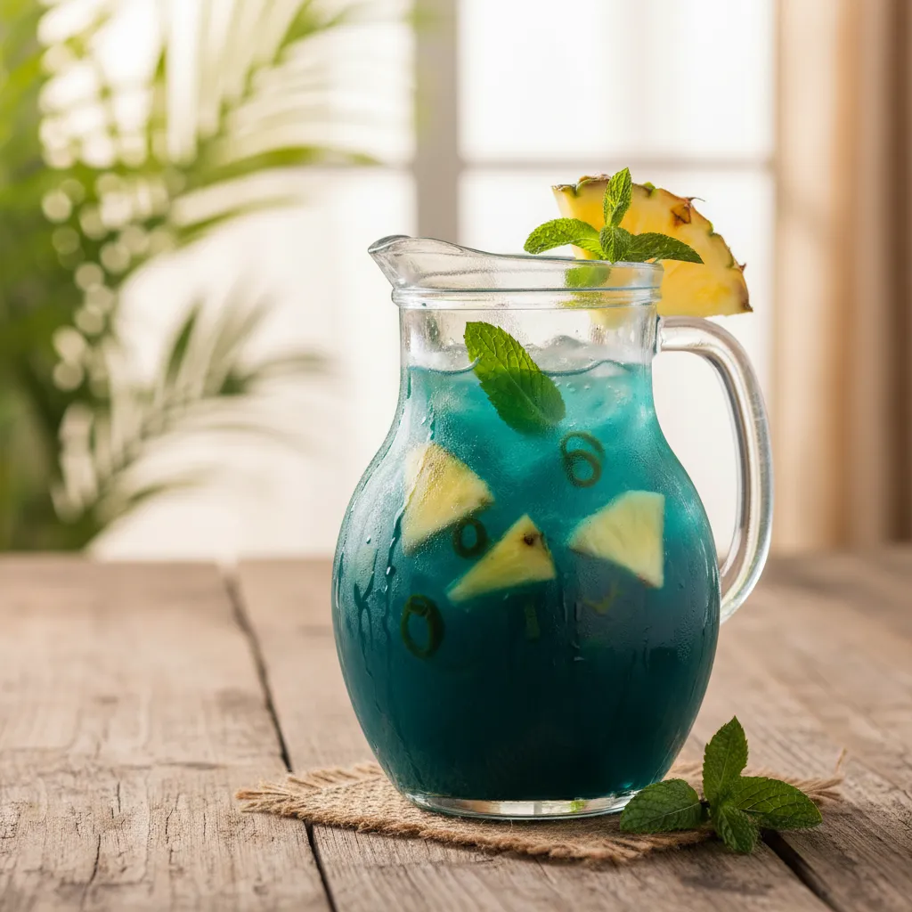 Tropical Spirulina Infusion with Pineapple and Mint