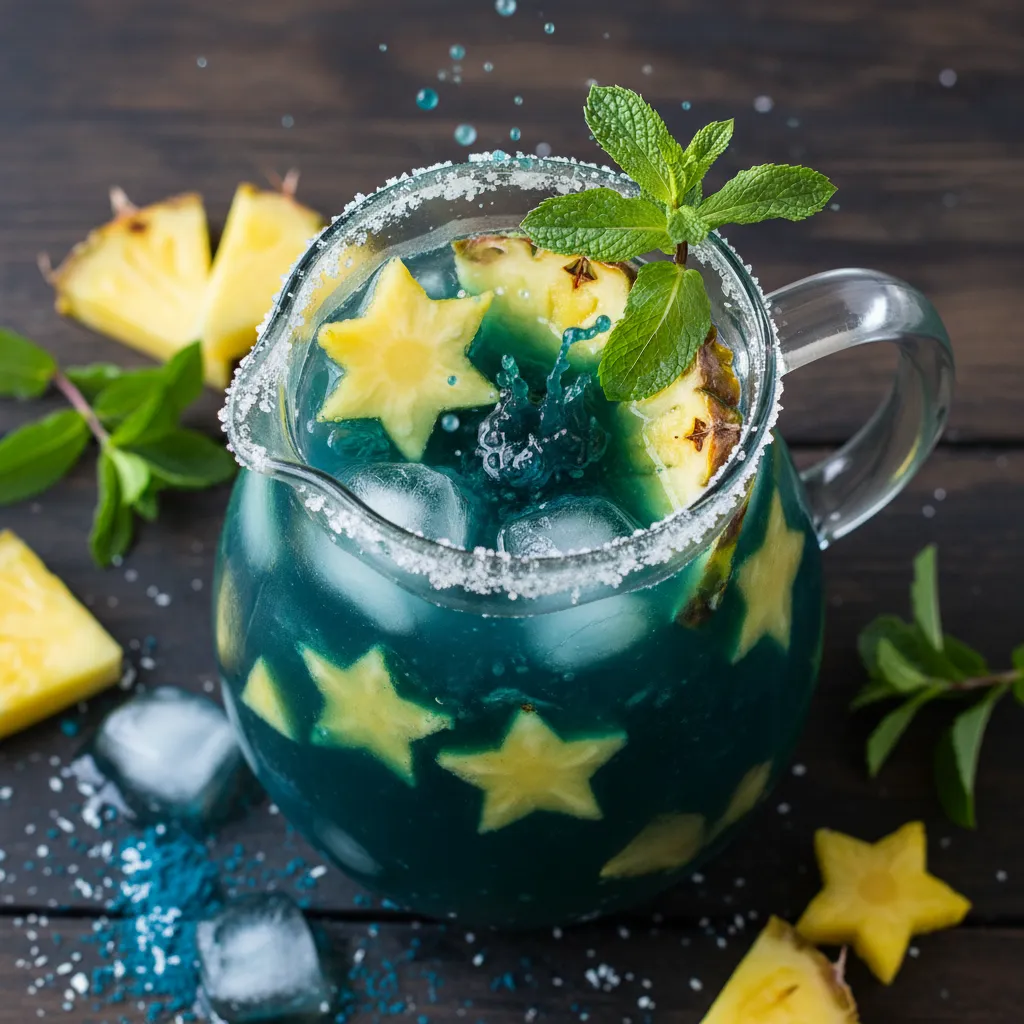 Tropical Spirulina Pineapple Infusion with Mint Splash