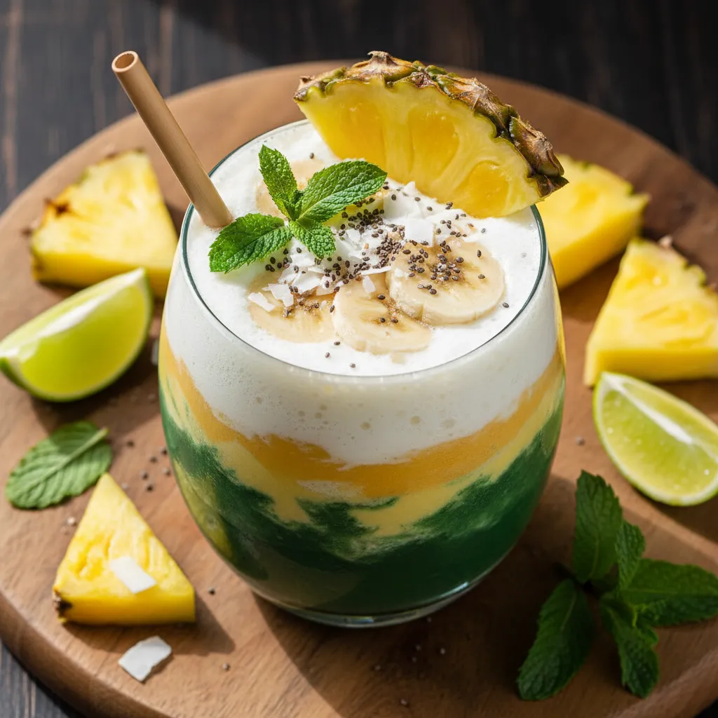 Tropical Spirulina Pineapple Smoothie