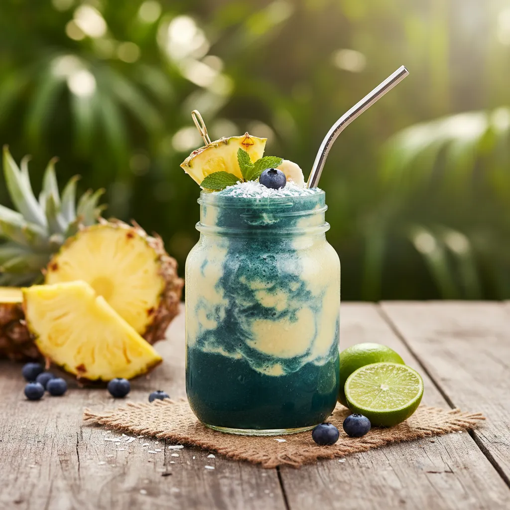 Tropical Spirulina Pineapple Smoothie