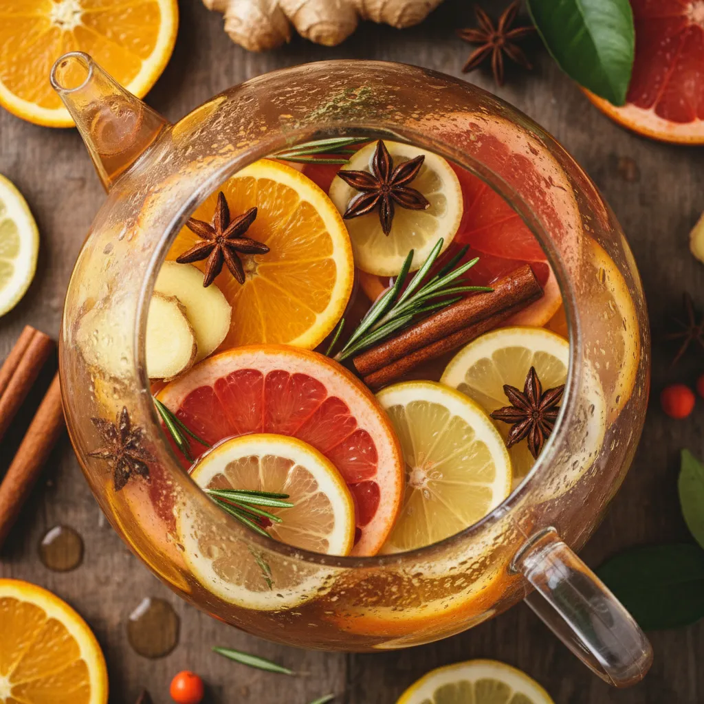 Vibrant Autumn Citrus and Ginger Infusion