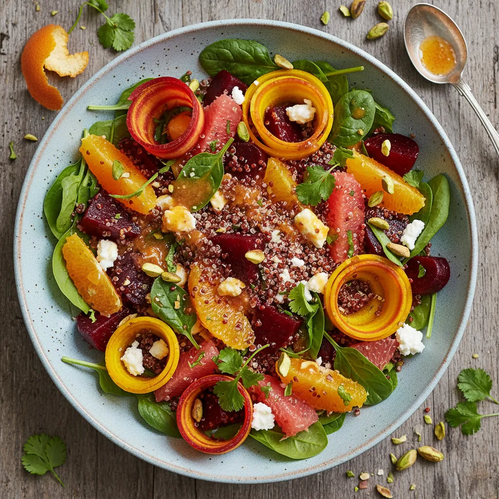 Vibrant Beetroot Quinoa Salad with Citrus Vinaigrette