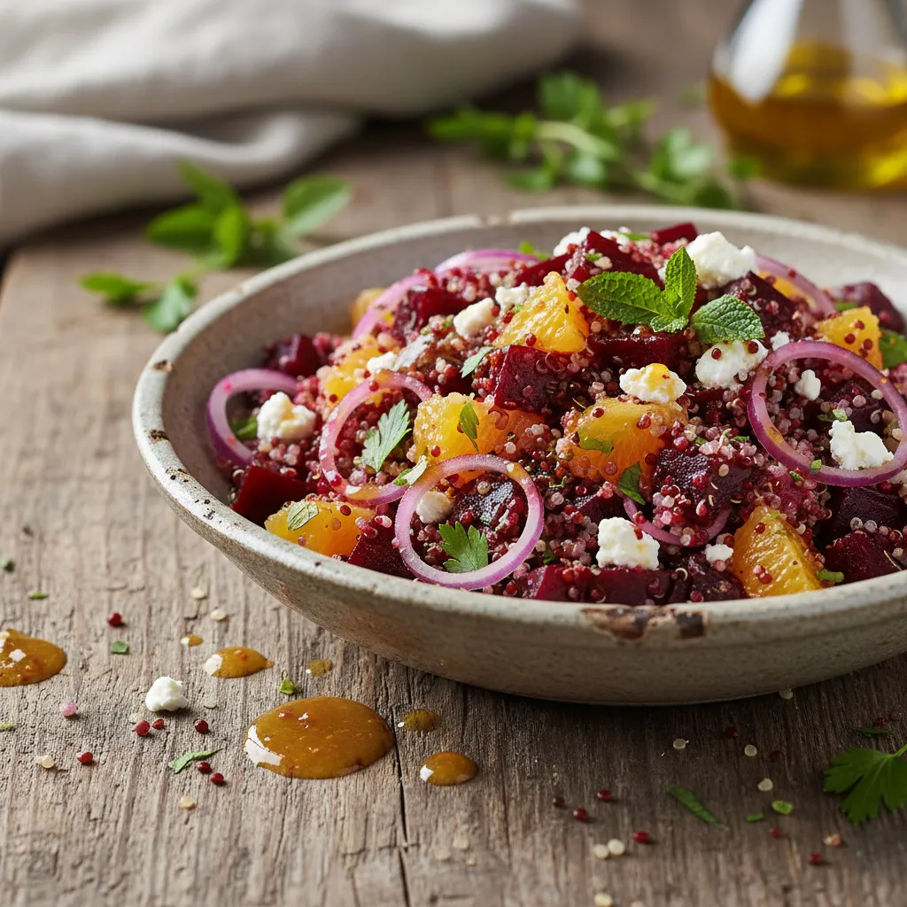 Vibrant Beetroot Quinoa Salad with Citrus Vinaigrette