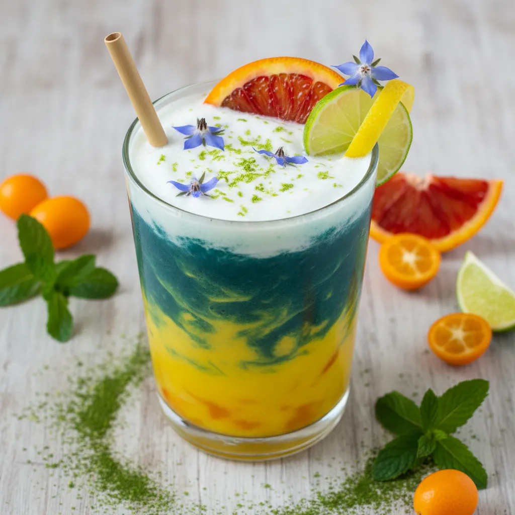 Vibrant Spirulina Citrus Refresher Smoothie