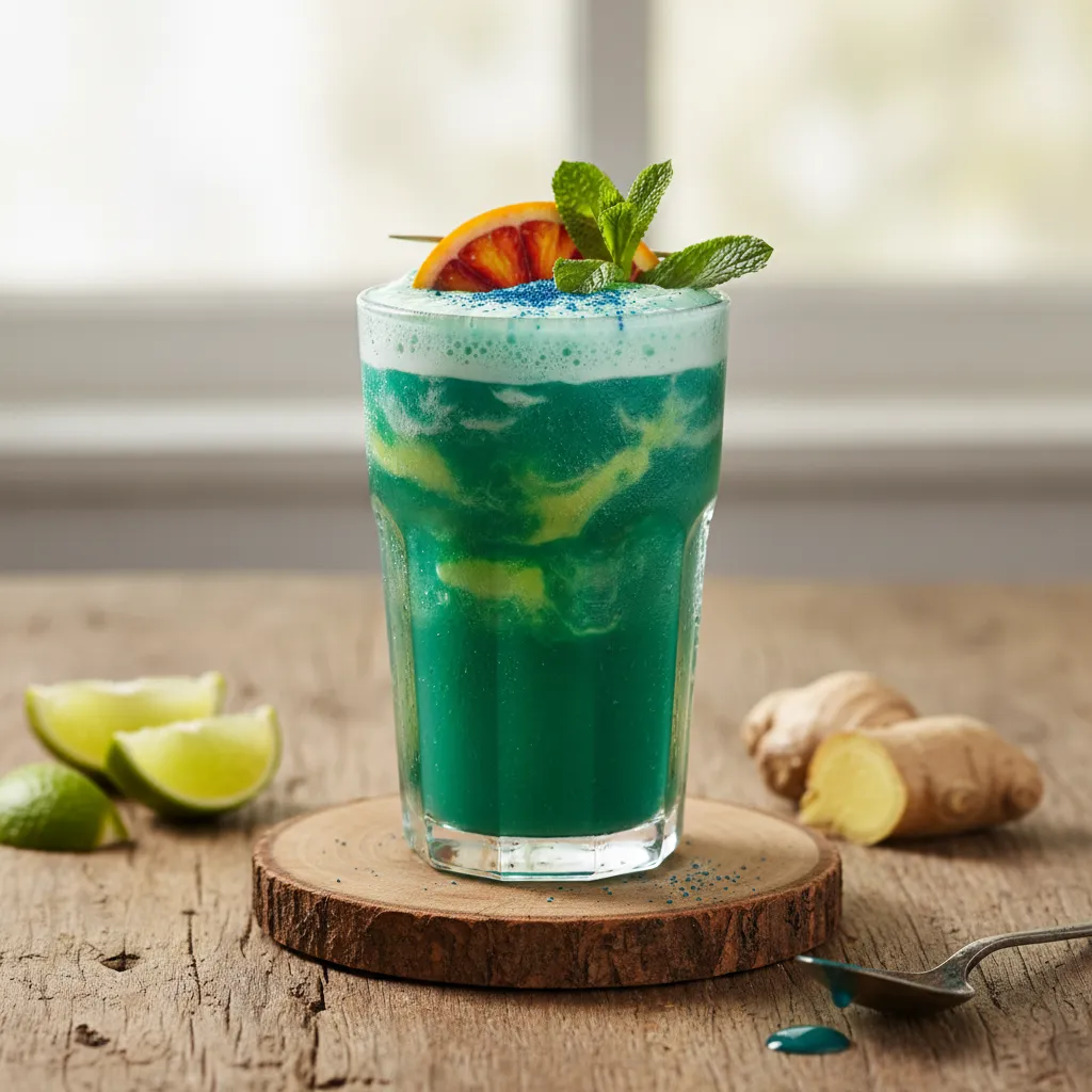 Vibrant Spirulina Citrus Refresher Smoothie