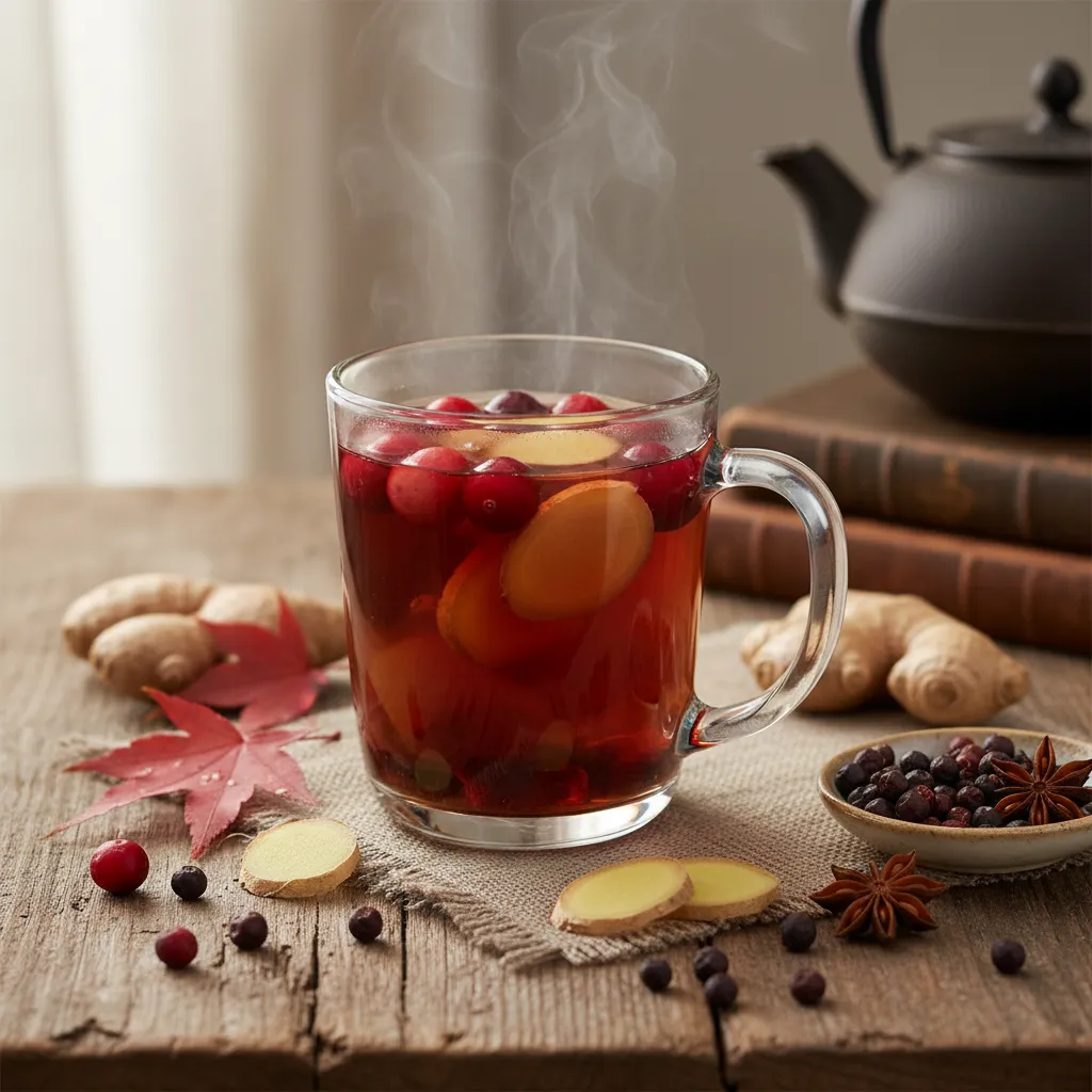 Warm Maple Berry Ginger Infusion