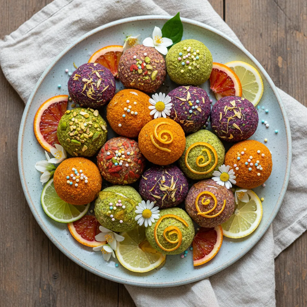 Whimsical Citrus Blossom Energy Bites