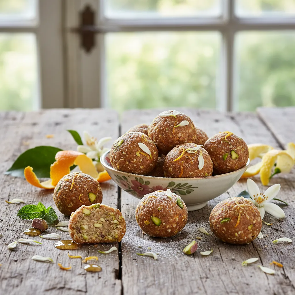 Whimsical Citrus Blossom Energy Bites