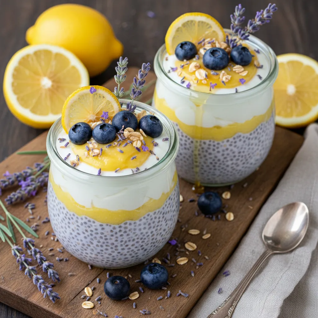 Whimsical Lavender Lemon Chia Parfaits