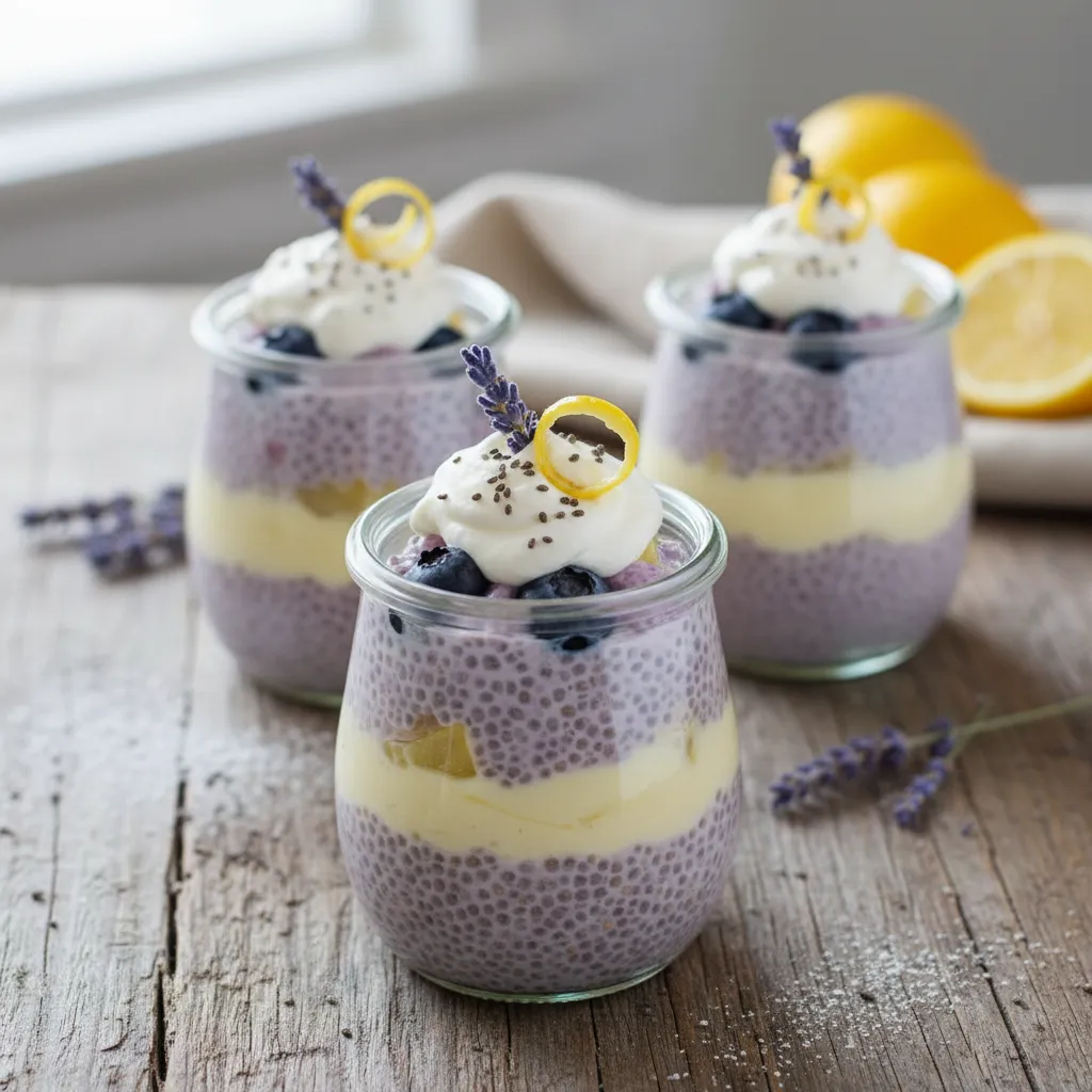 Whimsical Lavender Lemon Chia Parfaits