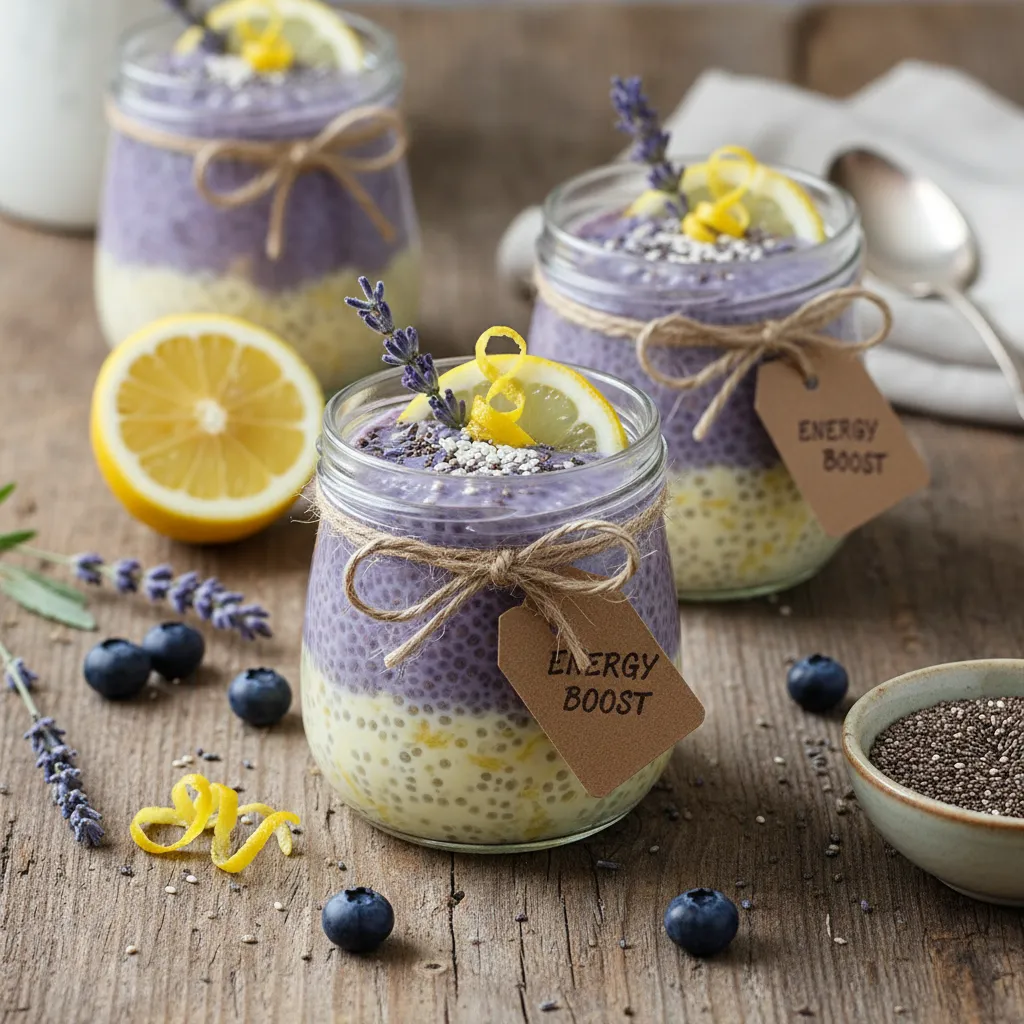 Whimsical Lemon Lavender Chia Energy Cups