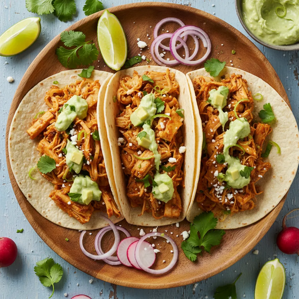 Zesty Cilantro Lime Jackfruit Tacos with Avocado Cream