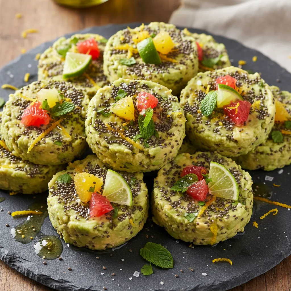 Zesty Citrus Avocado Chia Bites