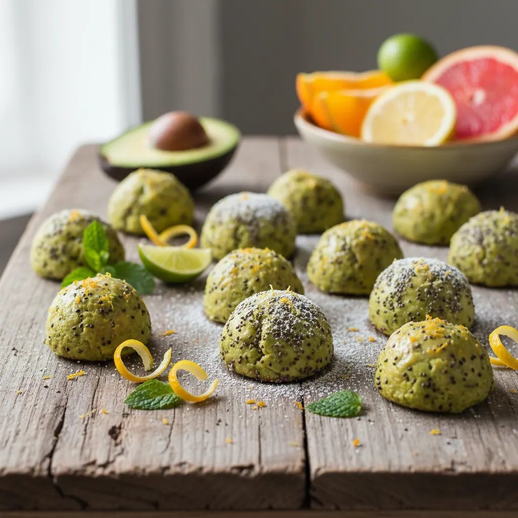 Zesty Citrus Avocado Chia Bites