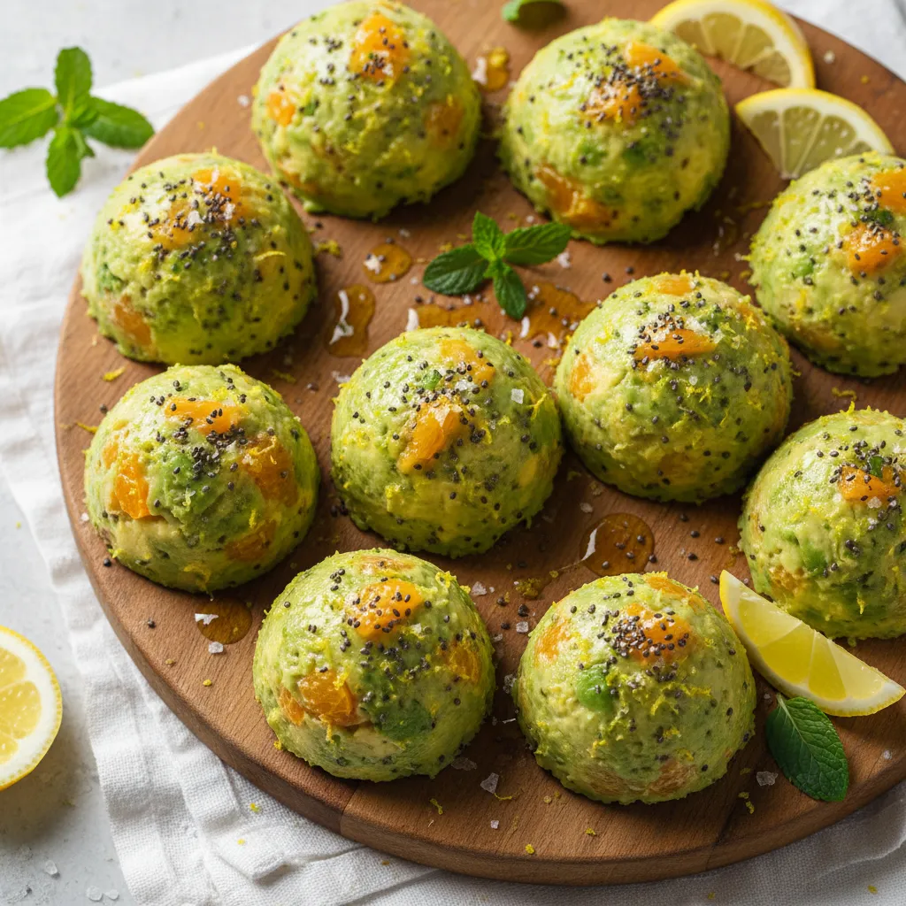 Zesty Citrus Avocado Chia Snack Bites