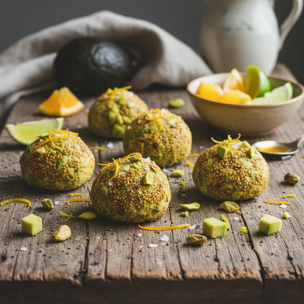 Zesty Citrus Avocado Chia Snack Bites