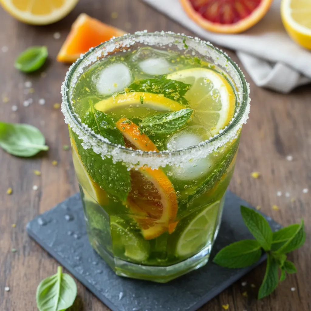 Zesty Citrus Basil Green Tea Spritzer