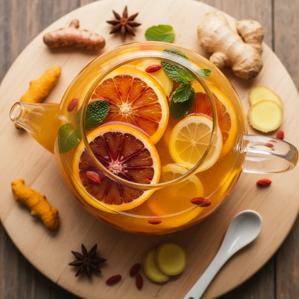 Zesty Citrus and Ginger Turmeric Infusion
