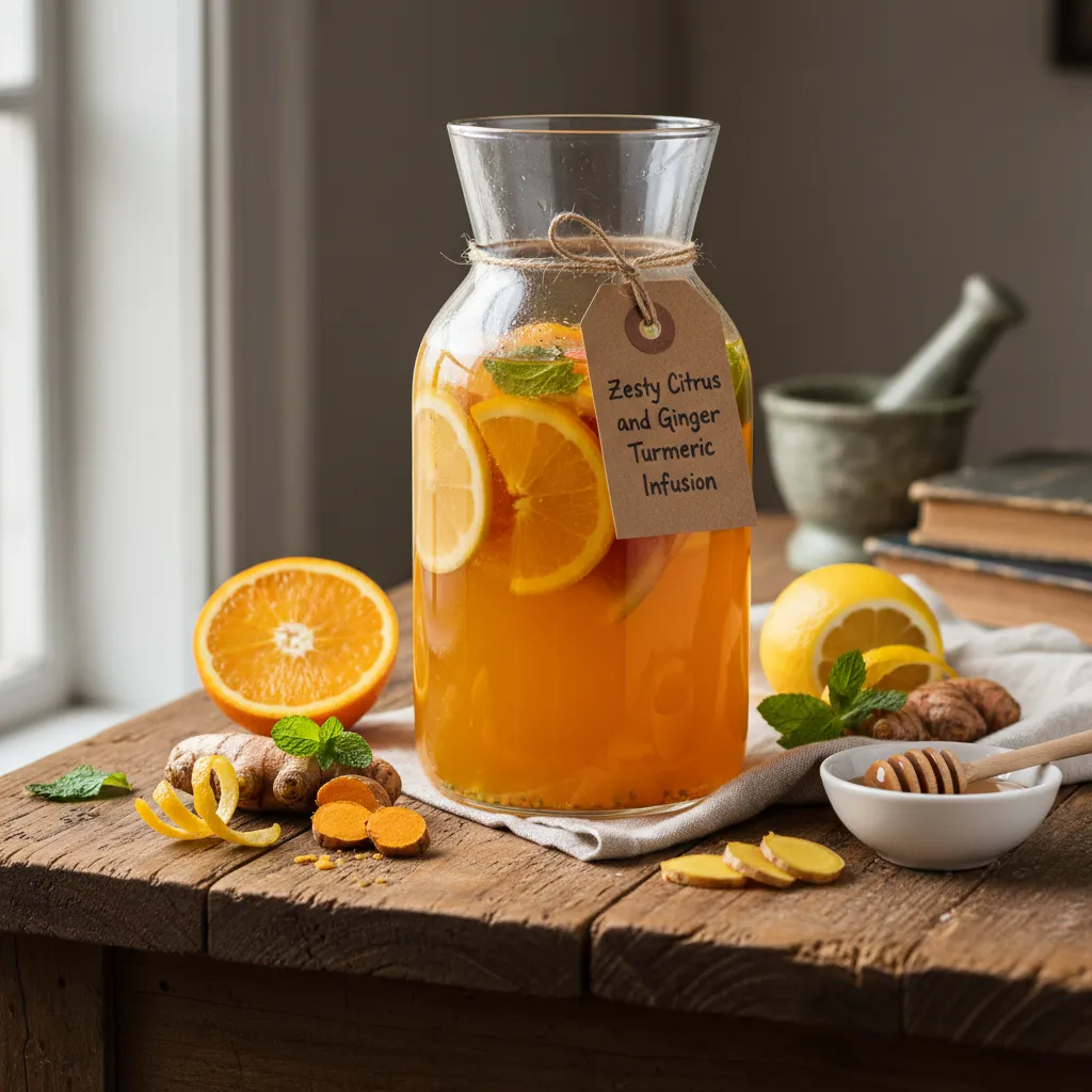 Zesty Citrus and Ginger Turmeric Infusion