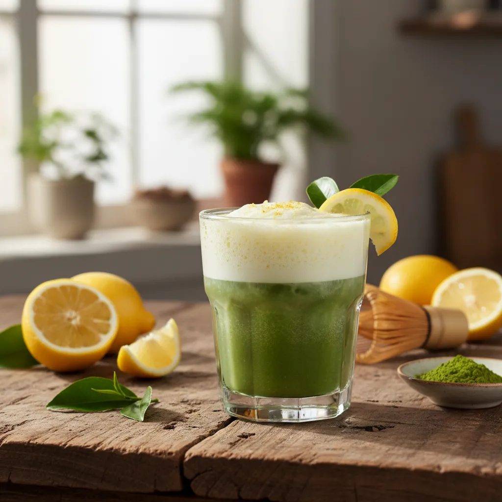 Zesty Lemon-Matcha Green Tea Infusion