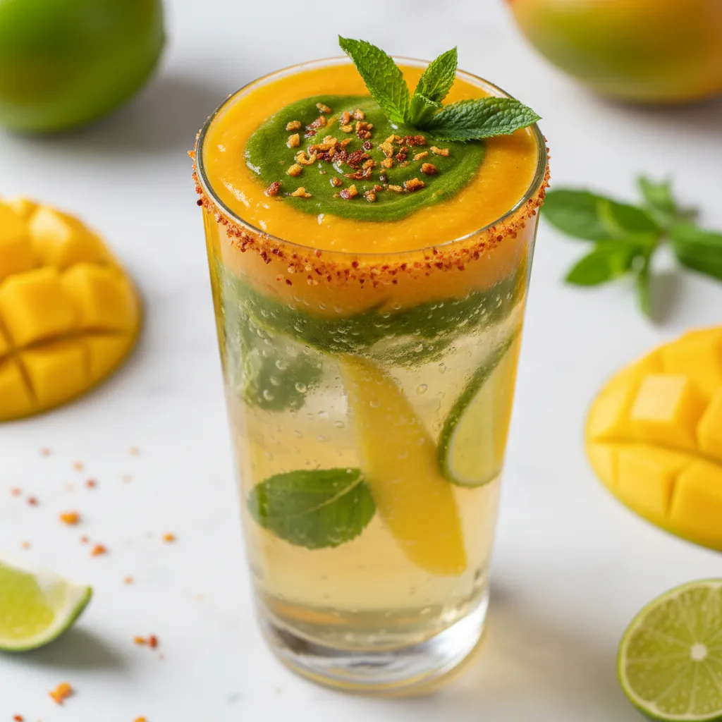 Zesty Mango Matcha Infusion Spritz