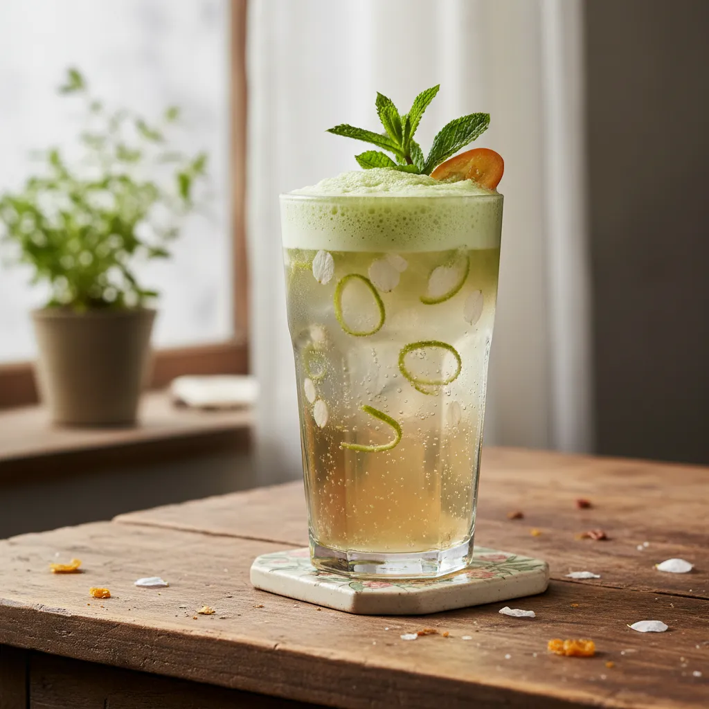 Zesty May Blossom Matcha Fizz