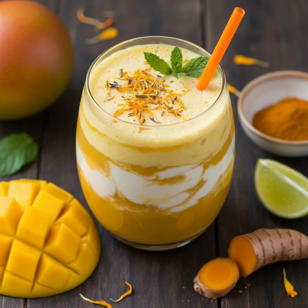 Zesty Turmeric and Mango Refresher Smoothie